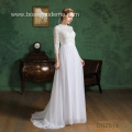 new style wholesale Korean style bride married muslim long sleeve wedding dresses